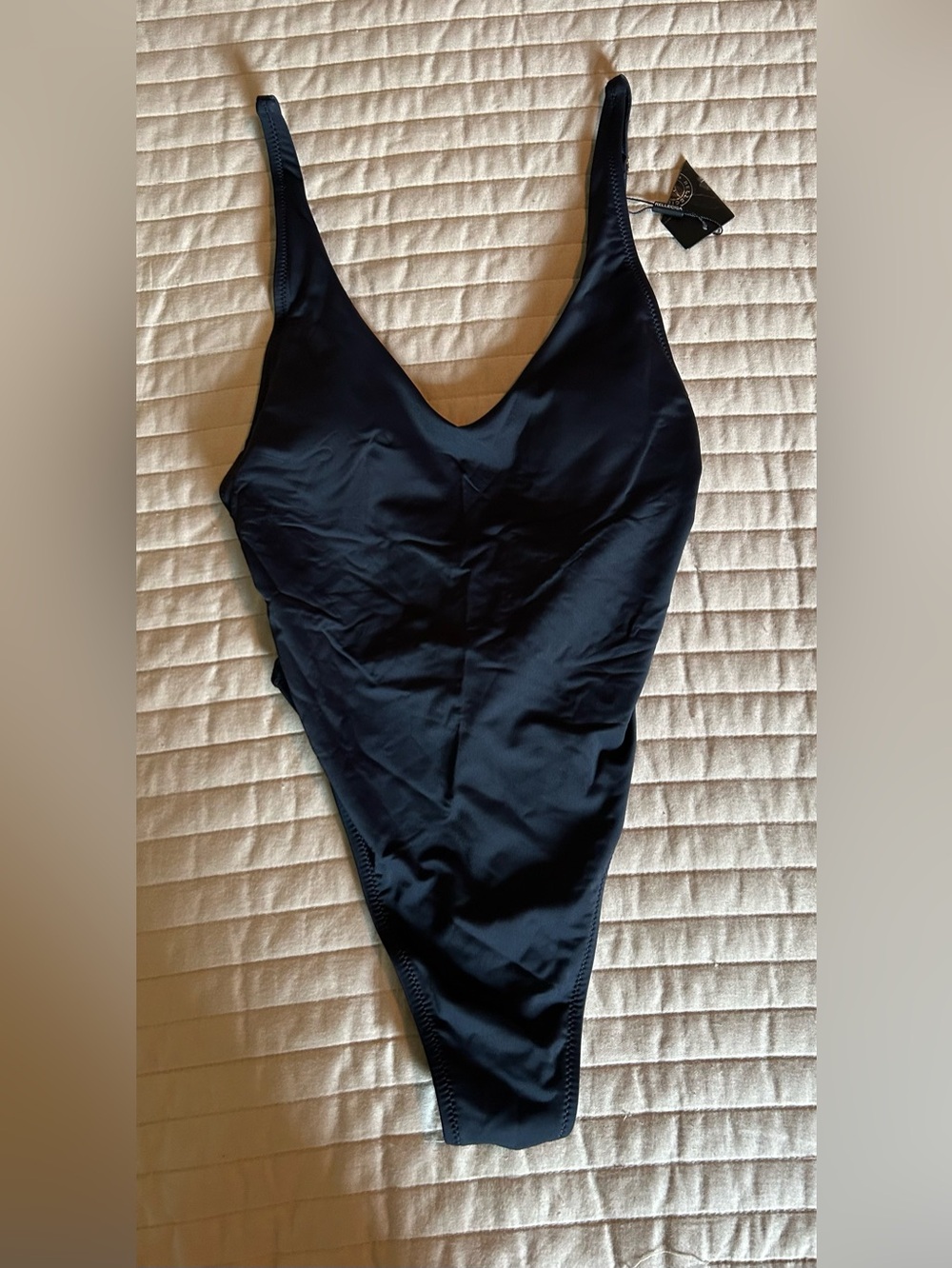 RELLECIGA Classic Black One-Piece Thong Swimsuit